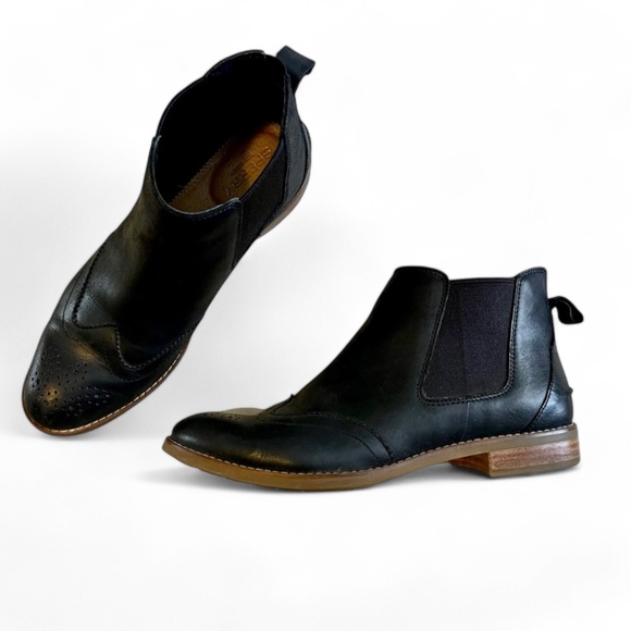 Sperry Fairpoint Chelsea Black Genuine Leather Ankle Boots, Women’s size 8.5 - Picture 4 of 6